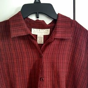 Plaid top button down